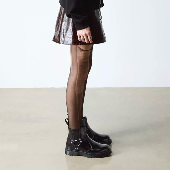 Dr Marten Leather Moto Boot - Picture 2 of 3